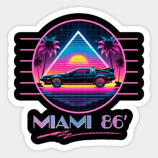 MIAMI 80S RETRO STYLE PINK NEON Sticker